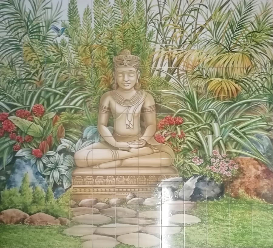 Buddha tile mural PT422