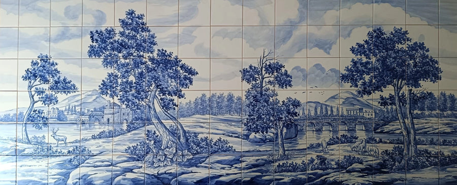 Countryside tile mural