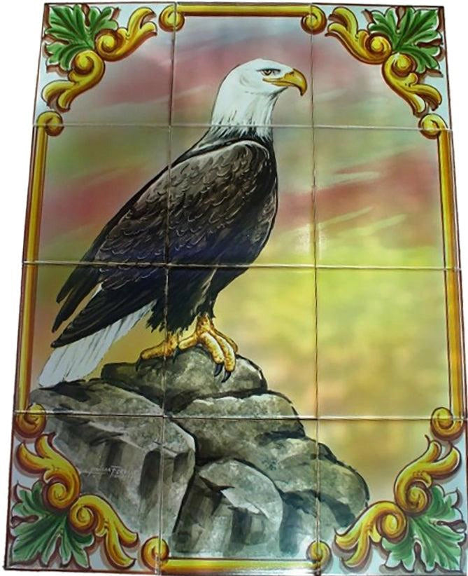 Eagle tile mural