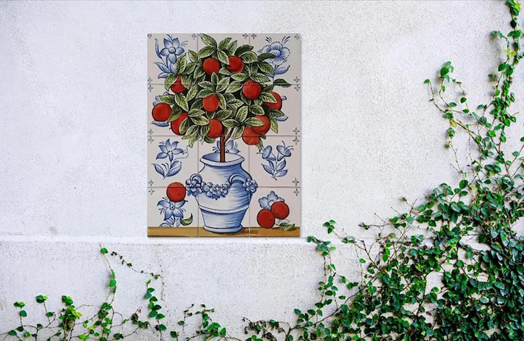 Fruit tree outdoor tile mural