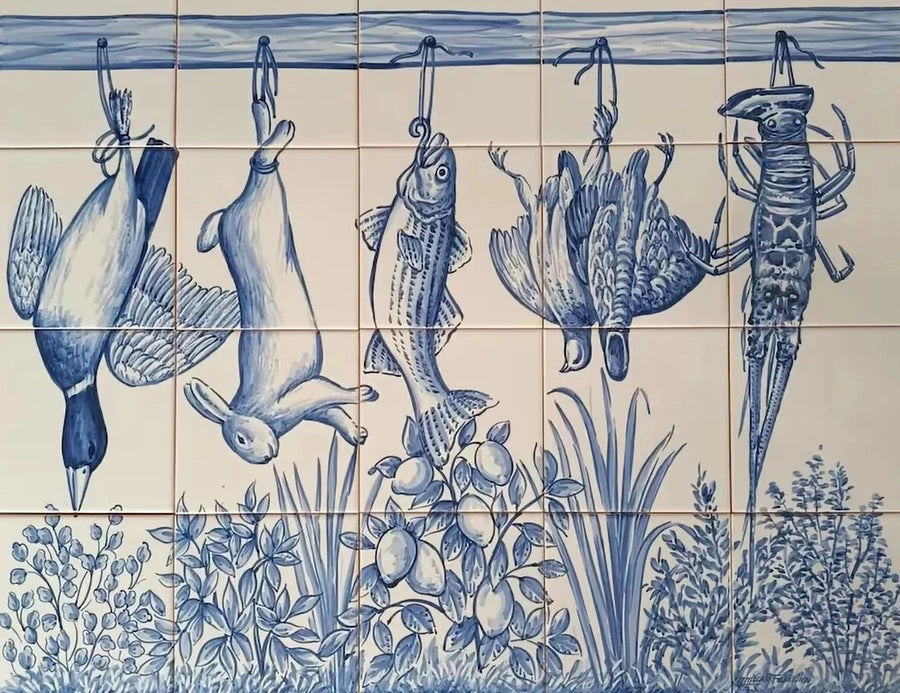 Hanging foods kitchen tile mural PT222