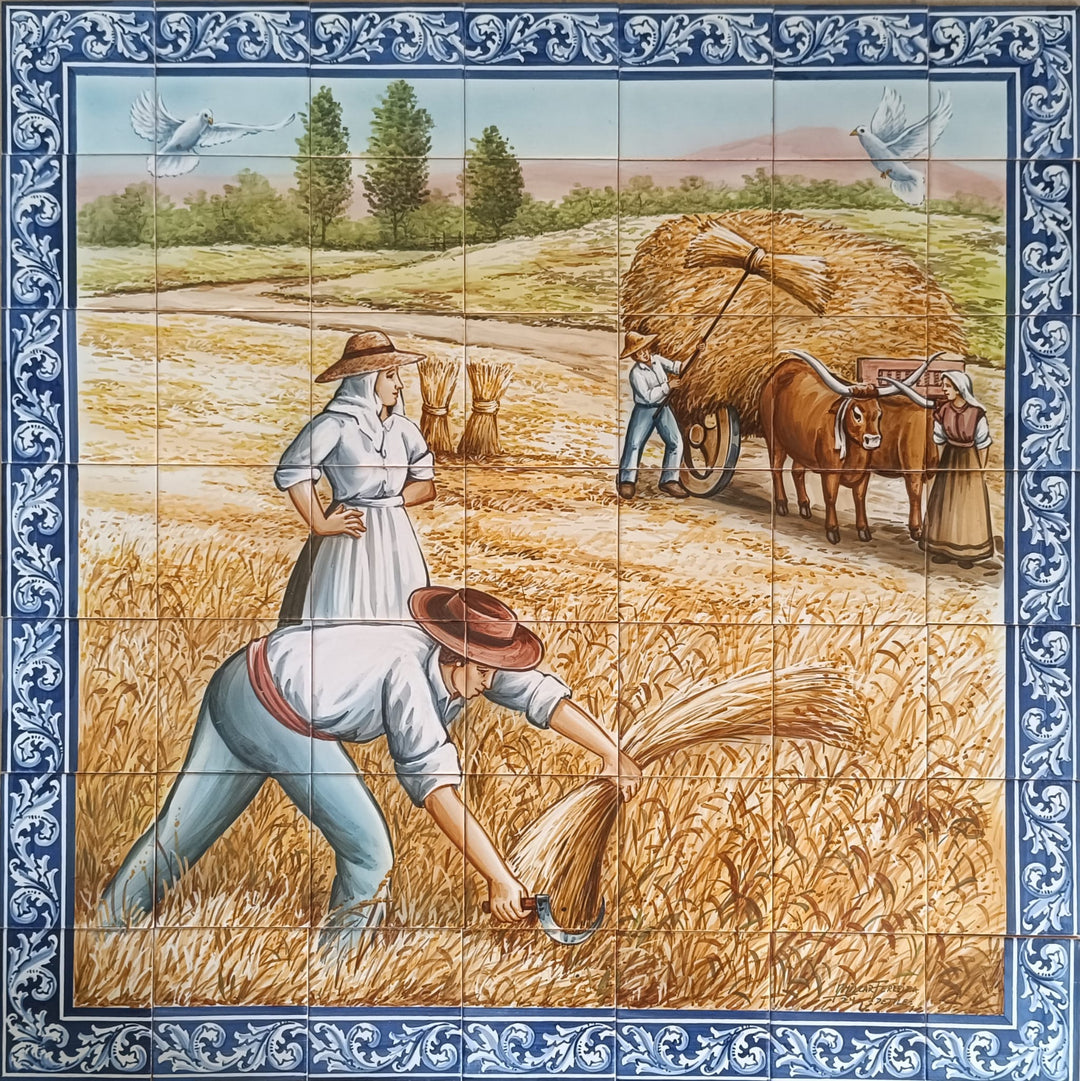 Harvest tile mural