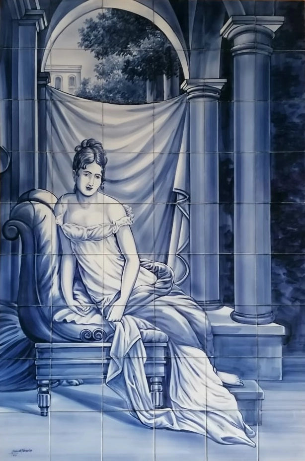 Lady tile mural