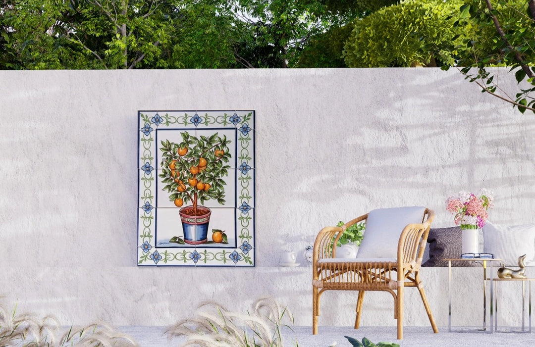 Orange Tree Outdoor Tile Mural