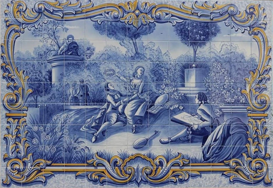 Portrait tile mural