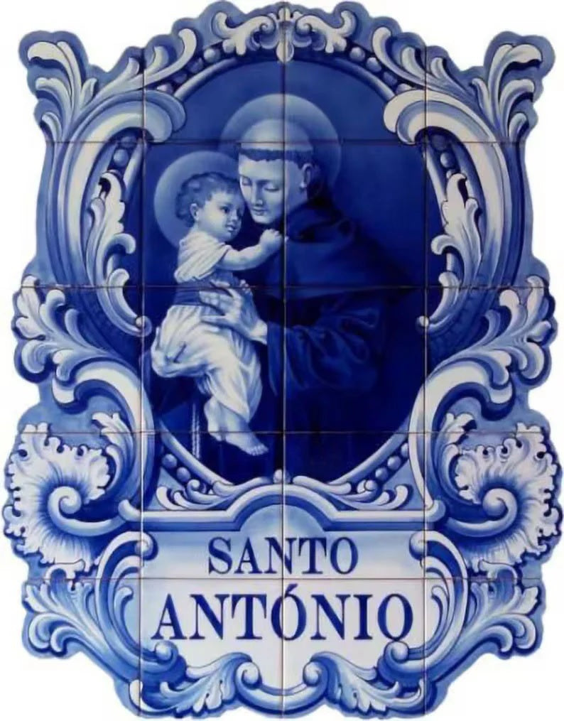 Santo Antonio Tile Mural - Hand Painted Portuguese Tiles | Ref. PT508