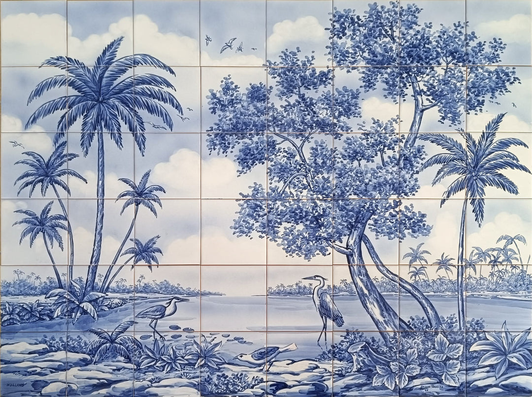 Tropical Landscape Tile Mural